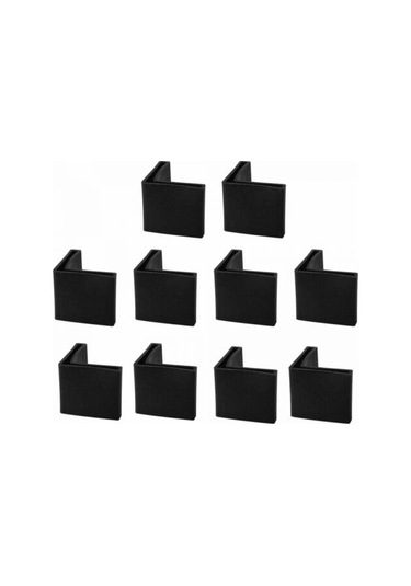 Siyah 25mm X 25mm 10 Adet Sandalye Bacak Koruyucuları Açı Demir L Şeklinde Mobilya Masa Kaymaz Köşe Koruyucuları Plastik/nc/ Diğer