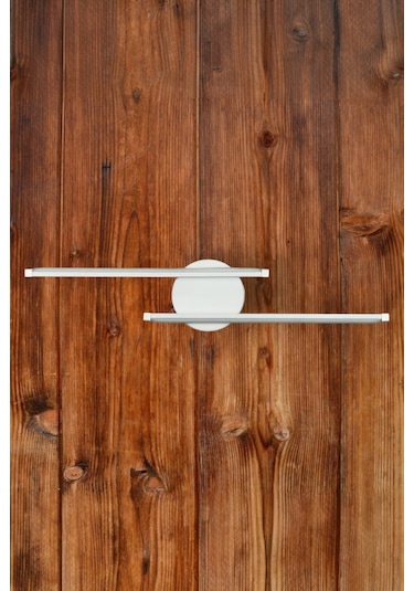 Sare Aplik Modern Tasarım Beyaz Renk - Gün Işığı Ledli Banyo - Beyaz