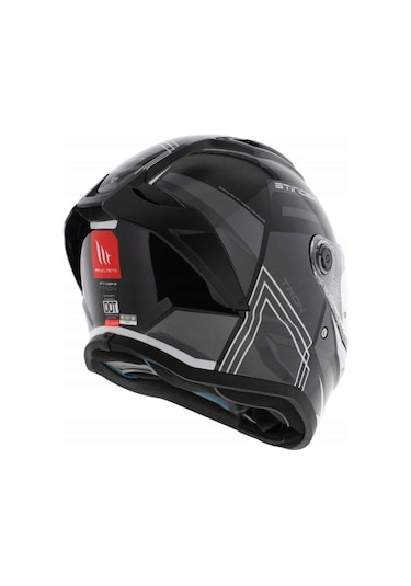 Mt Stinger 2 Tron B12 Kapalı Kask Gri - Siyah