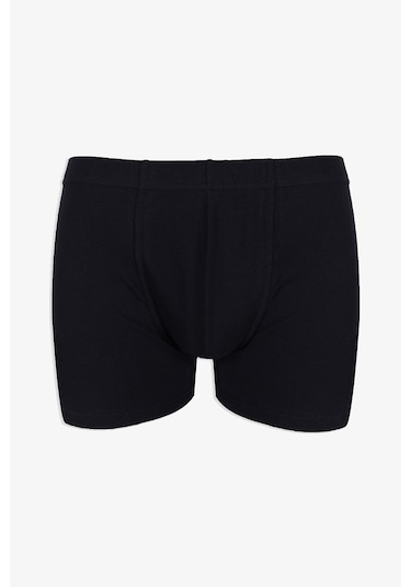 Erkek 2'li Pamuklu Likralı Lastikli Boxer 9177 Siyah