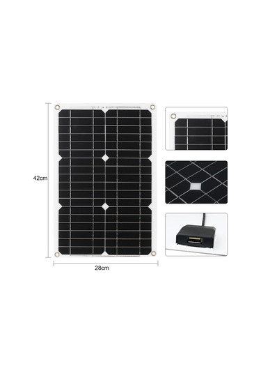 Wezone 18w Monokristal Güneş Paneli - 5v/12v Çıkış, Ip65 Su Geçirmez, Kontrolcü İle Off-grid Şarj Tek/dual Usb Seçenekli