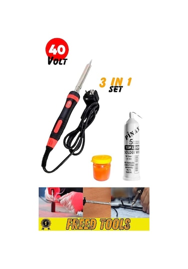Profesyonel Lehim Makinesi Kalem Havya Lehim Teli Pastası 3ın1 Se
