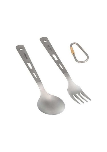 Bloomnest 2 Parça Titanyum Kamp Çatal Kaşık Seti - Ultra Hafif, Renkli, Piknik & Dağ Yürüyüşü İçin Çok Renkli, Küçük Boyutlu Çok Renkli