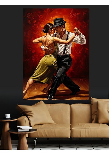 Aşkın Dansı Tango Portresi Dekoratif Kanvas - Mdf Ahşap Tablo