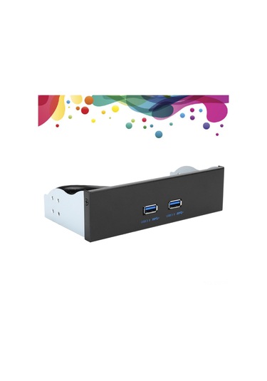 Geeroyoo Usb 3.0 Ön Panel, Optik Sürücü Konumu, 2 Port, 19/20pin Dönüştürücü Kablosu, 5gbps Hızlı Veri Transferi, Çeşitli İşletim Sistemlerine Uyumlu