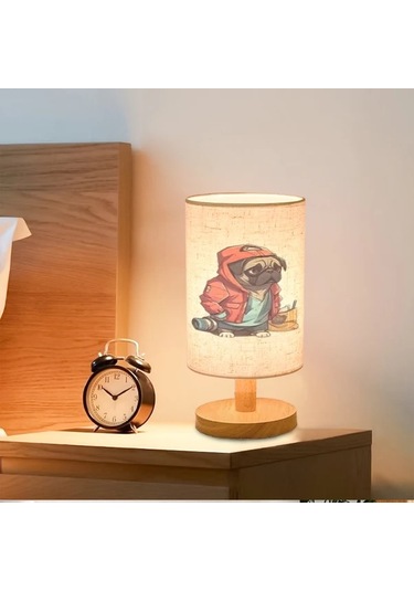 Willowhaven Creative Fabric Small Bedside Lamp 300g Usb Powered Cartoon Table Lamp Yatak Başı Aydınlatma Füme