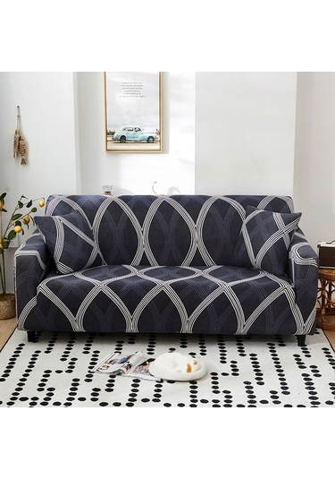 Sones Kumaş Yüksek Elastik Her Şey Dahil Tembel Kanepe Kılıfı, Boyut: 1 Kişilik Basit Eşkenar Dörtgen