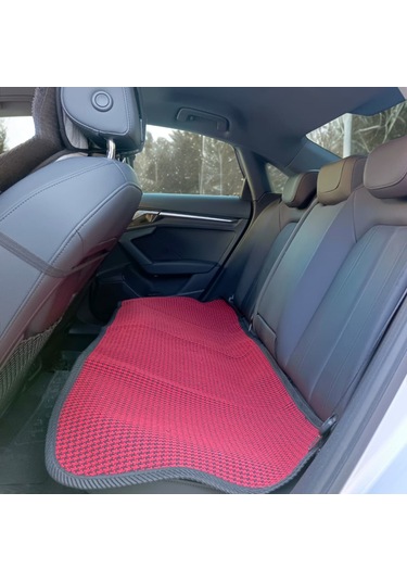 Universal Terletmez Oto Koltuk Koruyucu Kılıf - 2 Adet Ön, 1 Adet Arka Kırmızı