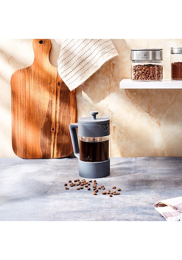 Aryıldız Doppio Grey French Press 600 Ml 259597 Şeffaf