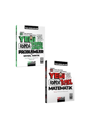 Yediiklim Tüm Adaylar İçin Yedi Adımda Problemler Ve Yedi Adımda Temel Matematik Konu Anlatımlı Video Çözümlü Soru Bankası