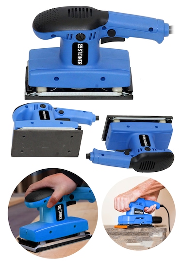 Steiner ST-1200W Elektrikli Titreşimli Zımpara Makinesi Mavi