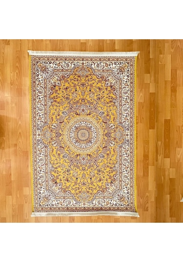 Güneş Madalyonlu 120 X180 Cm Dijital Baskı Halı Sarı