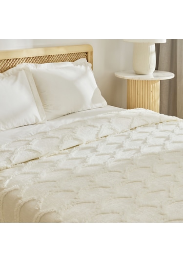 Kaşmir Home Emma Çift Kişilik Yatak Örtüsü Offwhite Beyaz