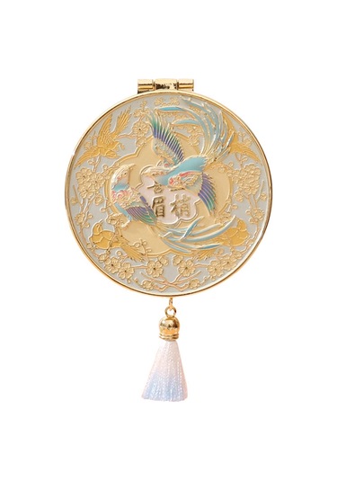 Suntek Seyahat Makyaj Aynası Yuvarlak Yaratıcı Kozmetik Çanta Mavi