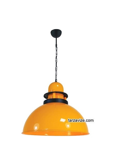 Tarzavize Trt46 Dekoratif Sarı Tekli Retro Modern Sarkıt Avize Sarı