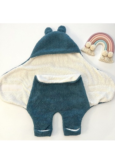 Rokeff Wellsoft Dış Kundak 0-6 Ay Turkuaz-Krem Turkuaz - Krem