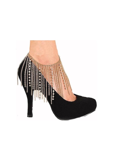 Homyl Zincir Ayak Bileği Halhal Plaj Takısı Yapay Elmas 5361701 Çok Renkli