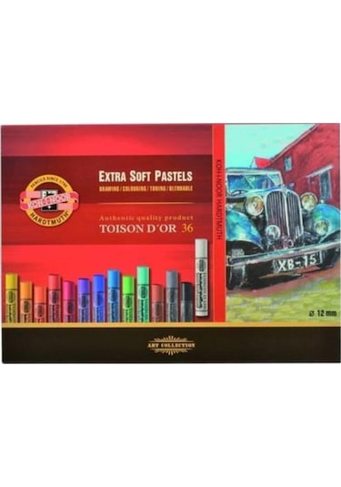 Toison D'or Sanatsal Extra Soft Yuvarlak Pastel Boya Kalın 36 Renk Extra Soft Dry Chalks Nocolor