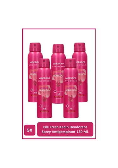 Watsons Seabloom Deodorant Sprey Kadın Pudrasız 5 150 Ml
