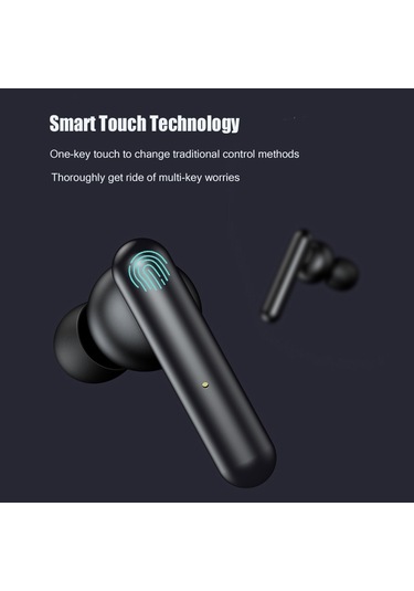 T10 Mini Dokunmatik Kontrol Hifi Tws Kablosuz Bluetooth Kulaklık, Mikrofon Ve Şarj Kutusu İle Siyah