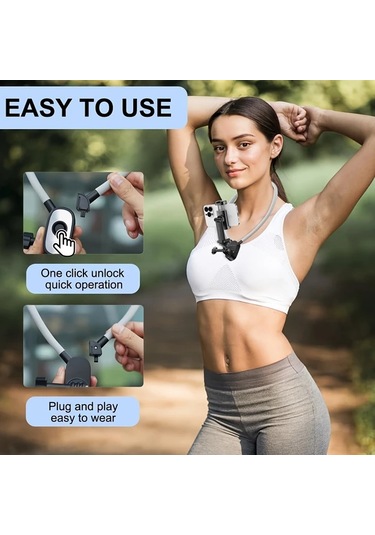 Motion003 1 Takım Mobil Telefon Kordonu Manyetik Anti Sallantı Sabit Boyun Vlog Kamera Kordonu Spor Açık Hava Canlı Balıkçılık Bisiklet Video Kaydı -