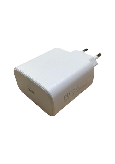 Realme 9 Pro İle Uyumlu 45w Pd Destekli Type-c Hızlı Şarj Adaptörü S45 Beyaz