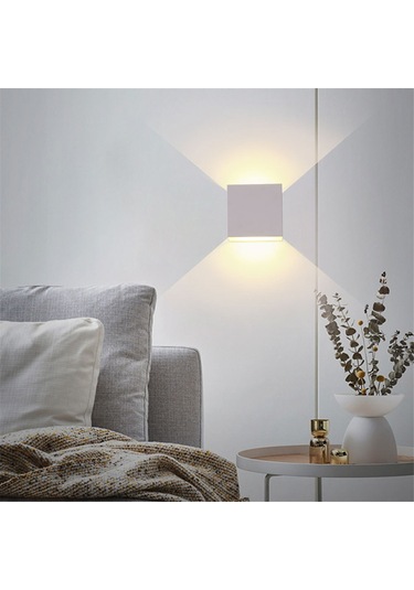 Led Duvar Lambası Modern İç Mekan Duvar Lambası, Duvara Monte Edilen Işık, A Beyaz
