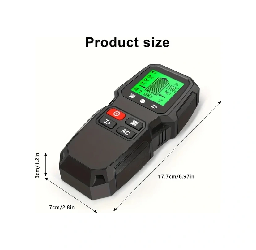 Willowhaven Hw-qb6 5'li Duvar Tarayıcı - Çıta Metal Kablo Dedektörü Lcd Ekranlı Turuncu