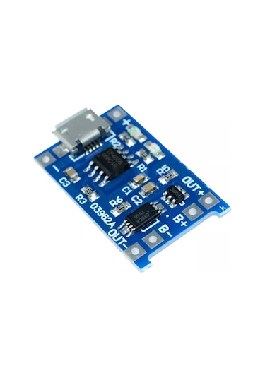Goujon Li-ion 18650 Şarj Modülü, Tp4056 Micro Usb, 10 Adet 250138899
