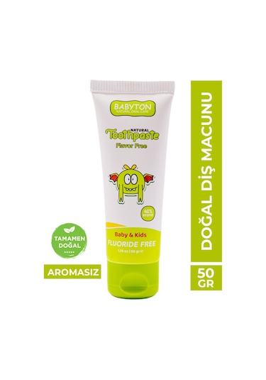 Babyton Doğal Aromasız Diş Macunu Florürsüz 50 G