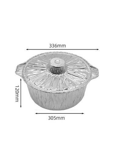 Suntek Pişirme Pot Pasta Tava Gıda Kabı Teneke Folyo Pot Gümüş