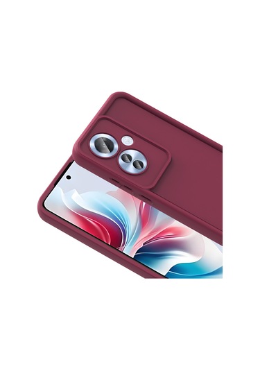 Goocamp Reno 11f Kılıf Kamera Korumalı Ananas Kapak - Mürdüm Mürdüm