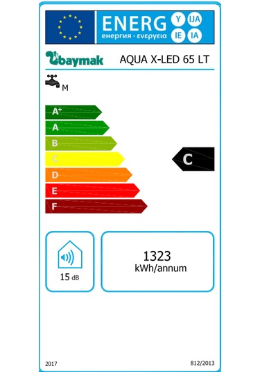 BAYMAK Aqua X-LED Priz 65 LT Termosifon Beyaz
