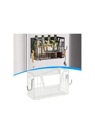 Suntek Buzdolabı Yan Rafı Manyetik Dolap Ev Eşyaları İçin Beyaz