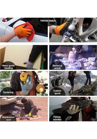 Sones Rahat Kaymaz Aşınmaya Dayanıklı Nitril Kauçuk Elektrikçi Çalışma Eldiveni, Beden: Xl