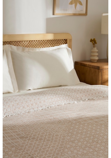 Kaşmir Home Favlo Çift Kişilik Jakar Muslin Pike Bej Bej