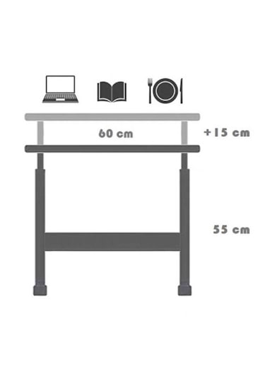 Yükseklik Ayarlı Laptop Sehpası 60x40