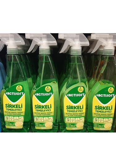 Sirkeli Temizleyici Sprey Actisoft 750 Ml 4 Lü 4'lü Set