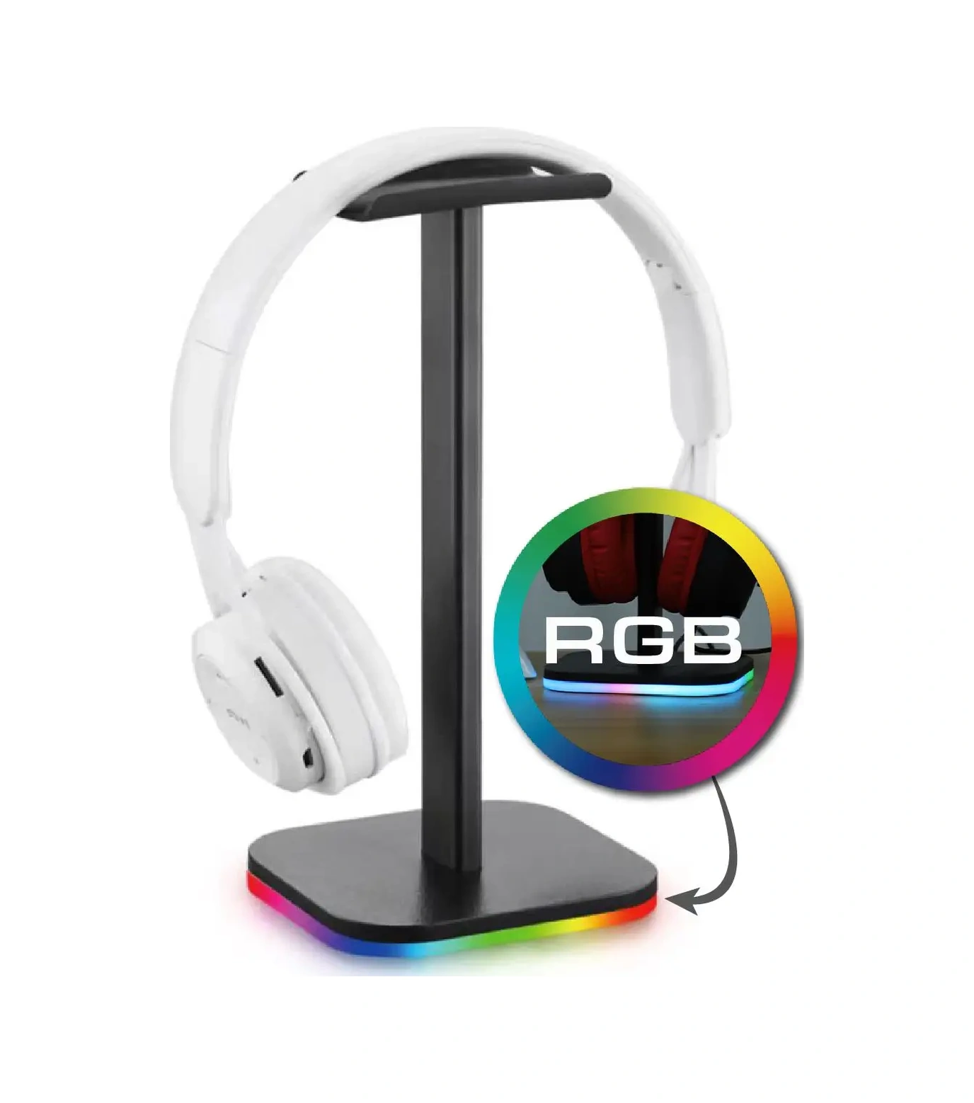 Megalavka Rgb Işıklı Oyun Kuyruk Kulaklık Standı 123358470