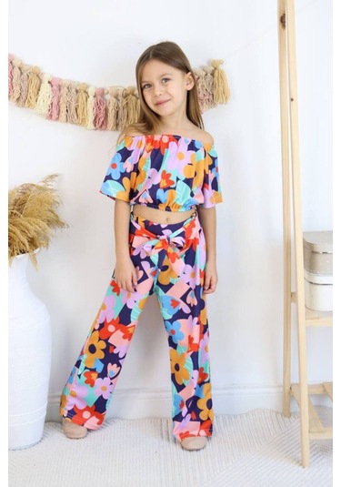 Carmen Yaka Madonna Desenli İspanyol Takım Çiçek Festivali Çok Renkli