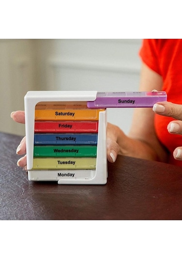 Pazly Yaşlı Suntek Kutusu Hapları Hap Haftalık Gün Düzenleyici 7 Dx Diğer