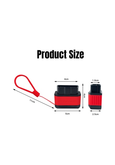 Kosona Konnweı Kw905 Kırmızı Obd Arabalar Arıza Tanı Cihazı Bluetooth 5.0 Android İos Desteği