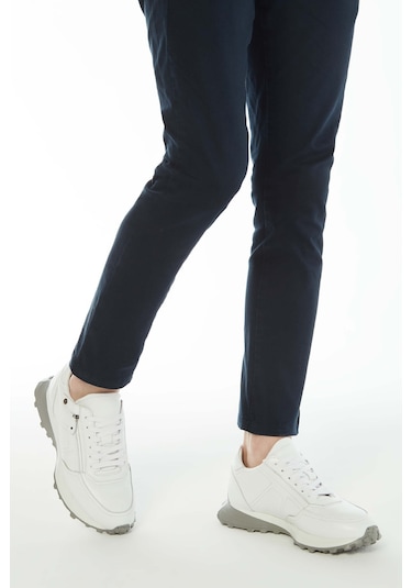 Tamer Tanca Erkek Hakiki Deri Beyaz Sneakers & Spor Ayakkabı 383 5454 Erk Ayk Y23 Beyaz Dr/beyaz Beyaz