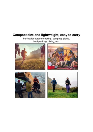 Lixada Süper Hafif Mini Cep Açık Pişirme Brülör Katlanır Siyah