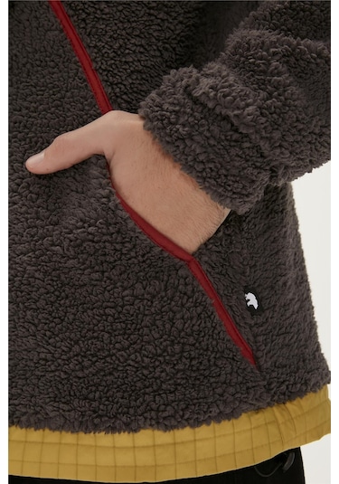 Bad Bear Leonard Plush Half-zip Peluş Erkek Kapüşonlu Sweatshirt - Antrasit