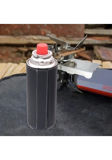 Pazly Gaz Tankı Kapağı - Kolay Kullanımlı Kamp Silindiri Siyah Siyah