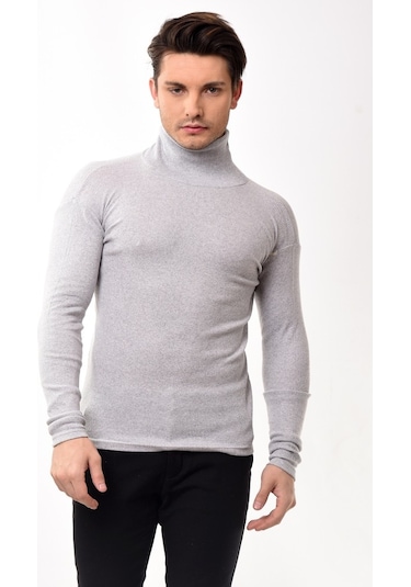 Erkek Balıkçı Yaka Boğazlı Slim Fit Kazak 8 Renk