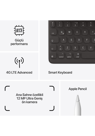 Apple iPad 2021 (9. Nesil) Wi-Fi MK2N3TU/A 256 GB 10.2" Tablet Gri