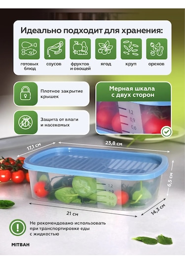 Mıtbah Yemek Kabı Seti 6 Parça 1,6 Lt 179818769 Mavi