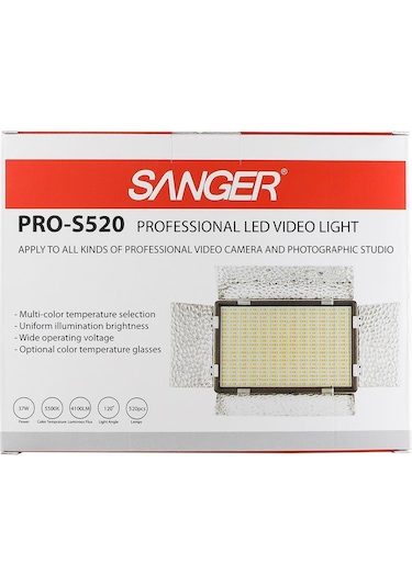 Sanger PRO-S520 Profesyonel Video Kamera Işığı